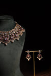 Ruby Kundan Bib Choker & Earring Set - photo 6