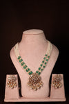 Pearl & Emerald Bead Necklace & Earring Set - photo 2