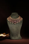 Ruby Kundan Bib Choker & Earring Set - photo 8