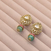 Ruby and Jade Bell Drop Earrings