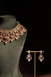 Ruby Kundan Bib Choker & Earring Set - photo 12