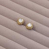 Kundan Pear Halo Studs