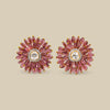 Ruby Starburst Stud Earrings