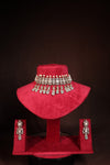 Oxidized Polki Choker & Earring Set with Pearl Drops - photo 1