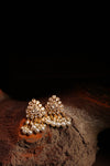 Polki Trillion Stud Earrings with Pearl Drops - photo 3
