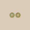 Petite Green Kundan Studs