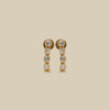 Three Tier Kundan Drop Earrings