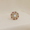 Ruby Flower Polki Ring