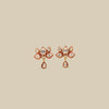 Coral Floral Drop Earrings