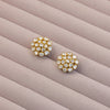 Gold Kundan Floral Cluster Studs