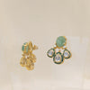 Carved Emerald Drop Earrings