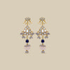 Sapphire Kundan Chandelier Earrings