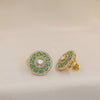 Petite Green Kundan Studs