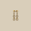 Graduated Kundan Linear Drop Earrings