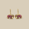 Ruby Elephant Stud Earrings