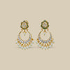 Kundan Chandbali with Pearl Drops