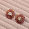 Ruby Starburst Stud Earrings