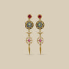 Ruby Kundan Long Dangler Earrings