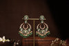 Green Kundan Chandbali Earrings - photo 3