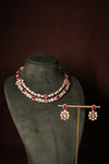 Ruby Kundan Double-Strand Necklace & Earring Set - photo 1