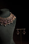 Ruby Kundan Bib Choker & Earring Set - photo 5