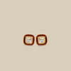 Maroon Enamel Square Kundan Studs