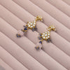 Sapphire Kundan Chandelier Earrings