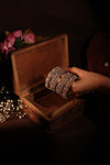 Antique Gold Kundan Bangle Set with Emerald Accents - photo 9