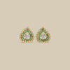Emerald Teardrop Kundan Studs