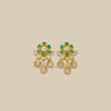 Emerald Kundan Cluster Studs