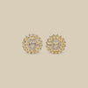 Kundan Cluster Studs with Pearl Halo