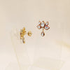 Coral Floral Drop Earrings
