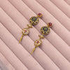 Ruby Kundan Long Dangler Earrings