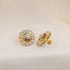 Multicolour Kundan Floral Studs