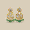 Emerald Chandbali Earrings