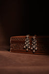 Oxidized Polki Linear Drop Earrings - photo 1
