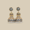 Kundan Jhumka Earrings with Enamel Bells