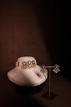 Pearl & Ruby Kundan Choker with Drop Earrings - photo 1