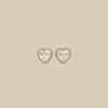 Heart Kundan Studs with Pearl Halo