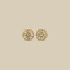 Kundan Floral Studs with Pearl Halo