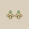 Carved Emerald Drop Earrings