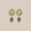 Ruby and Jade Bell Drop Earrings