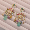 Navratna Multicolour Chandelier Earrings