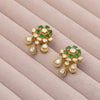 Emerald Kundan Cluster Studs