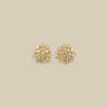 Gold Kundan Floral Cluster Studs