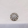 Oxidised Round Polki Ring