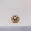 Navratna Engraved Antique Ring