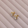 Kundan Pear Halo Studs