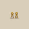 Kundan Drop Earrings with Bell