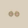 Antique Pink Clover Studs